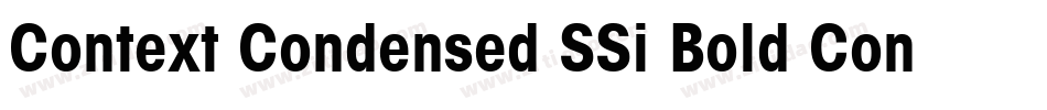 Context Condensed SSi Bold Condensed Italic字体转换